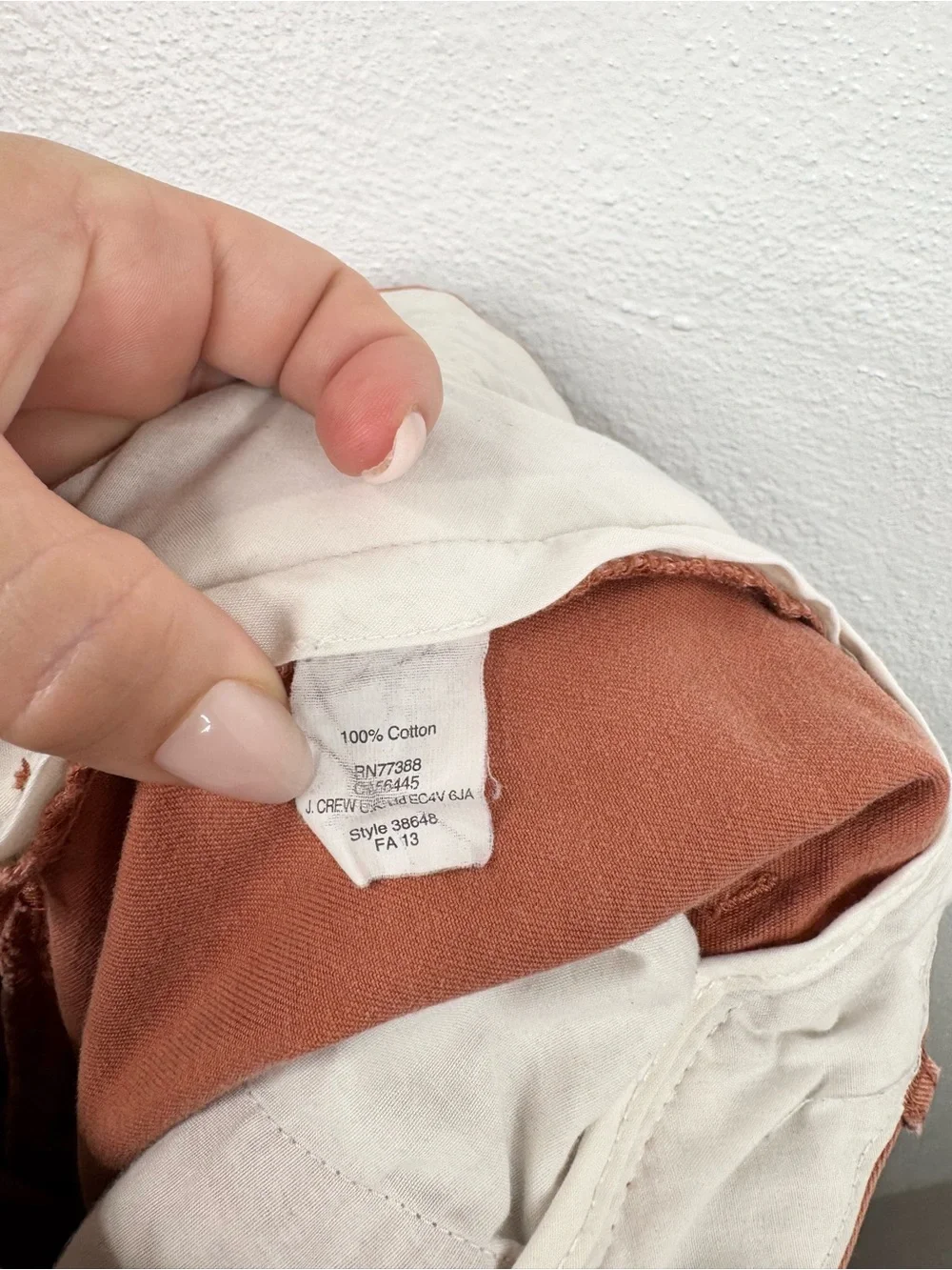 J.Crew Chino Pants Mens 34x34 Salmon Rust Orange Straight Leg Flat Front